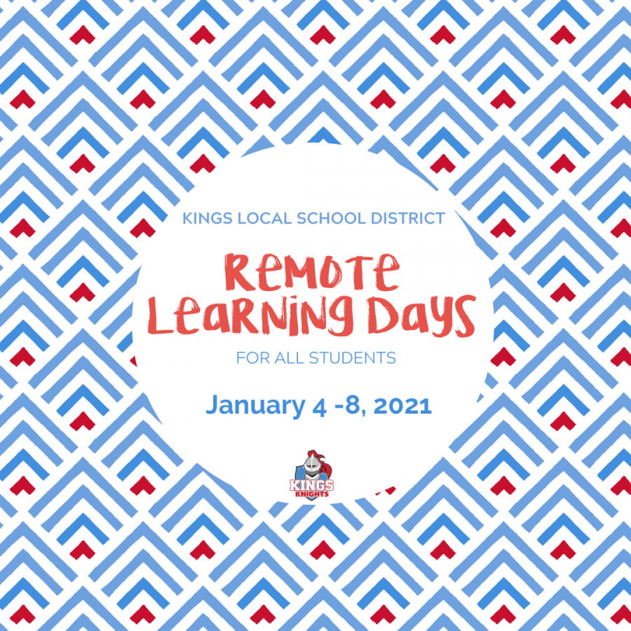 Remote Learning Days January 4-8, 2021